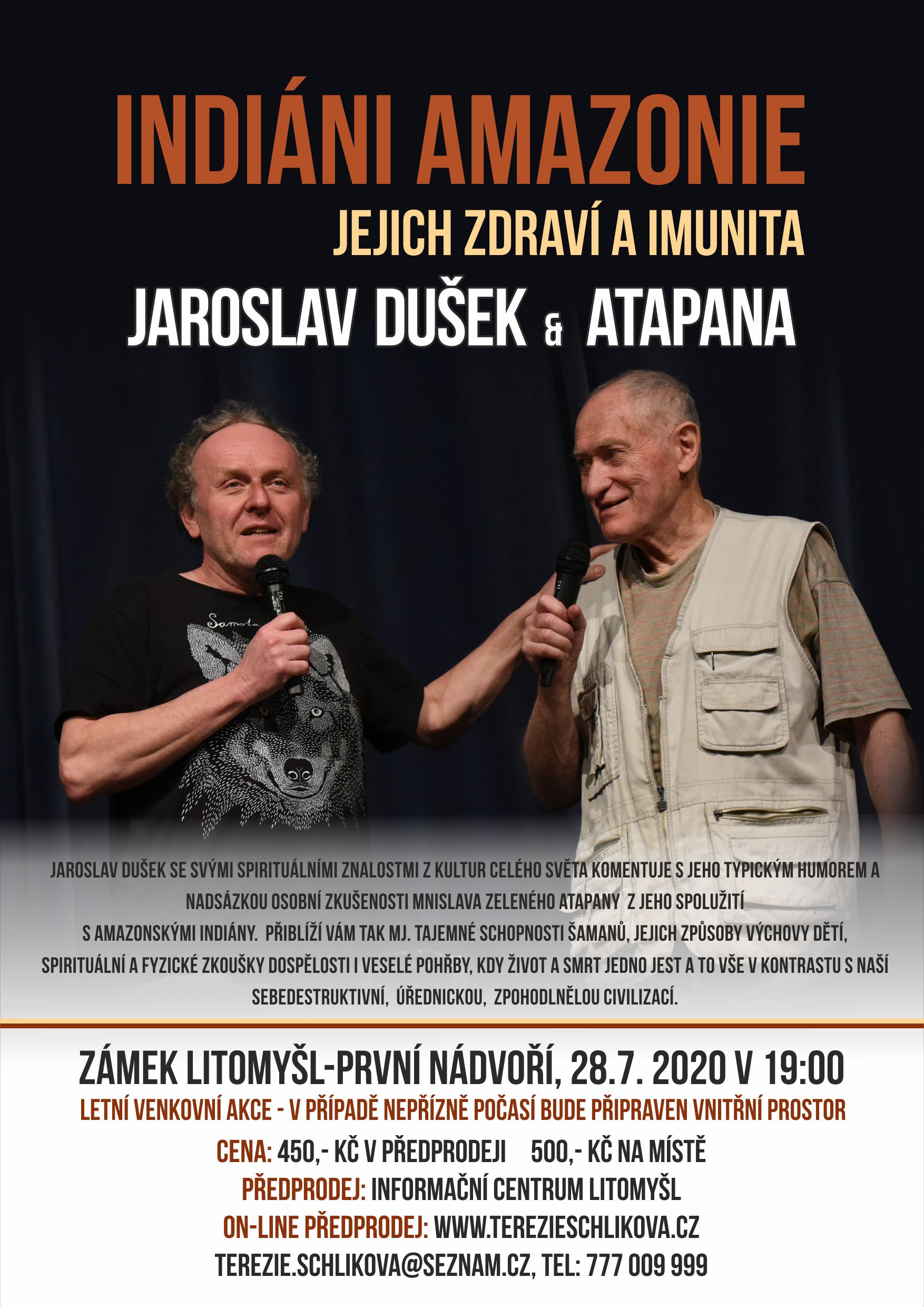 Plakát na letní akci s Jaroslavem Duškem.