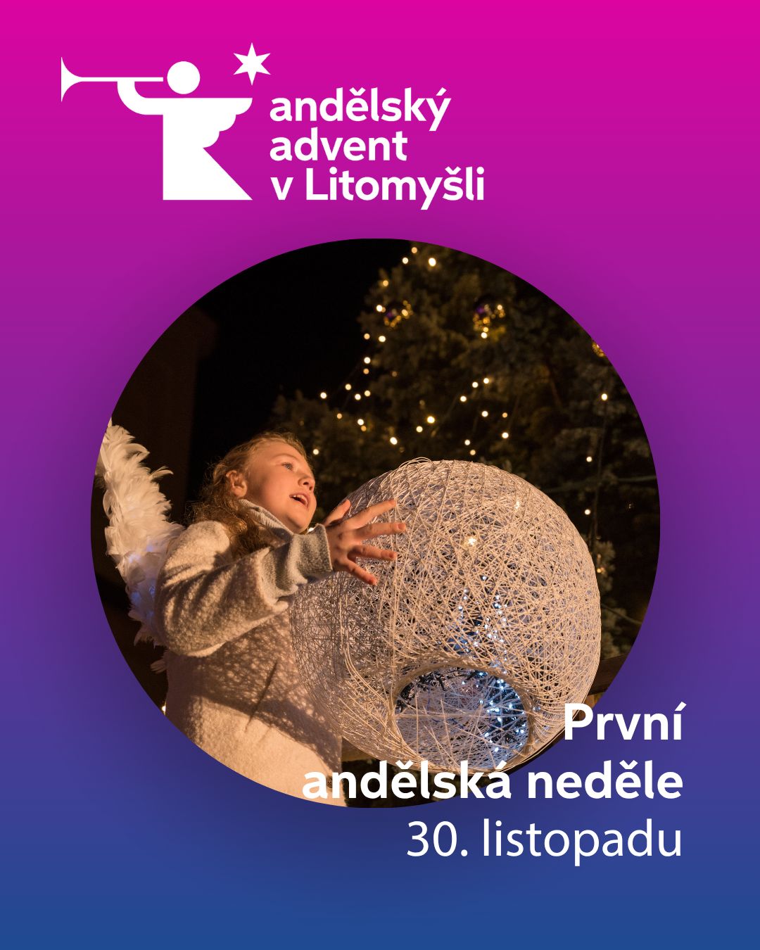 První andělská neděle a rozsvícení vánočního stromu