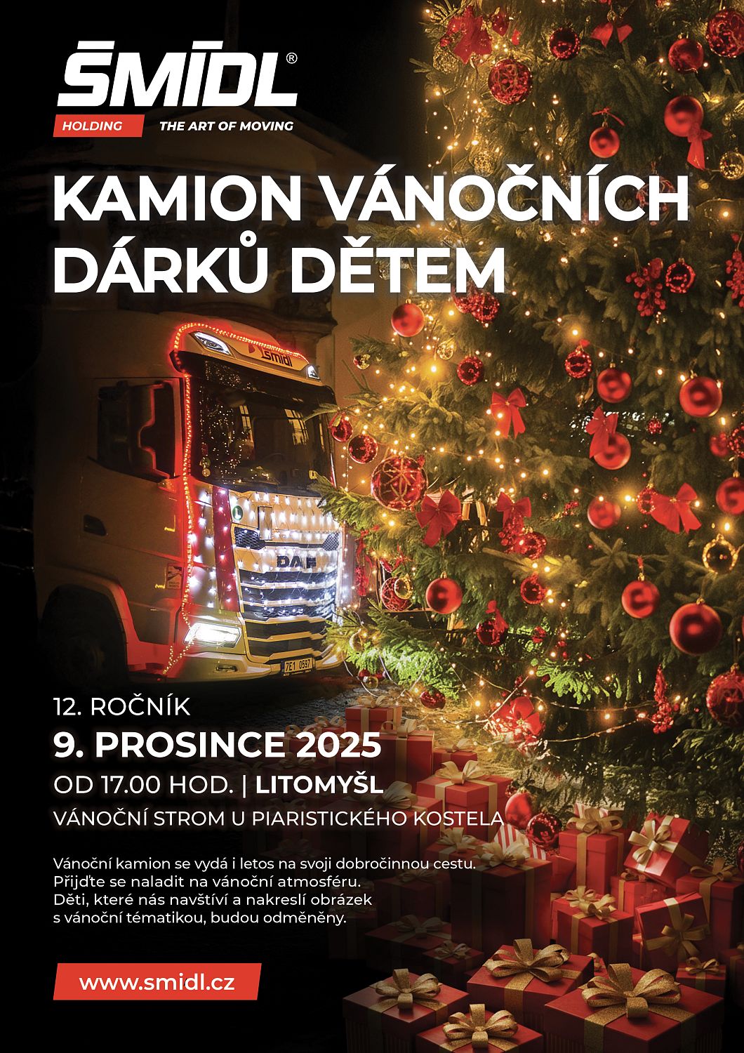 Vánoční kamion dárků dětem