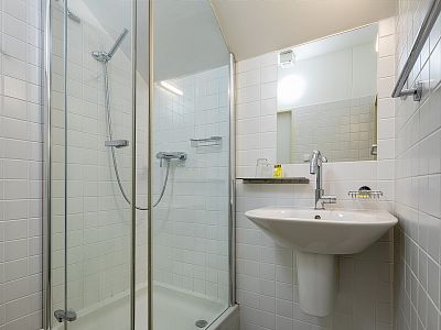 Koupelna: Dvoulůžkový pokoj s výhledem na zámek