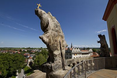 Vyhlídka na město Litomyšl z Piaristického chrámu.