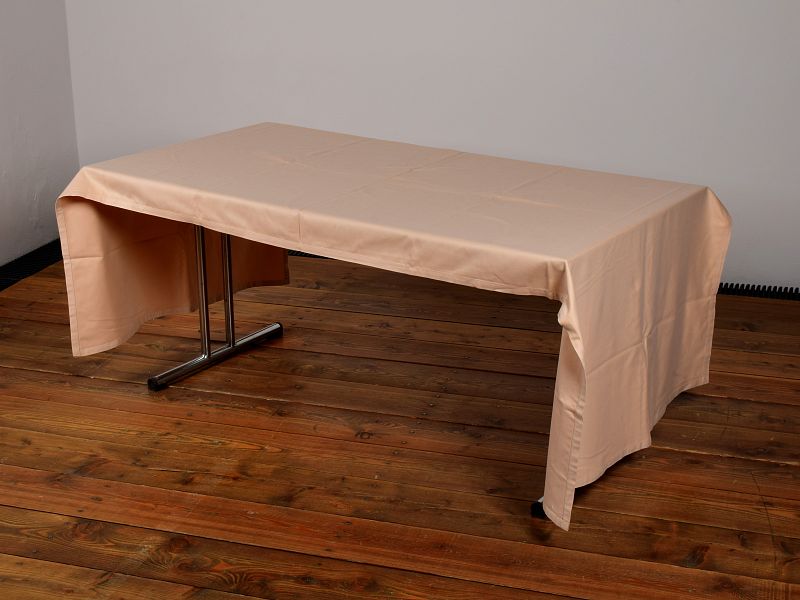 Beige tablecloth rectangle long light