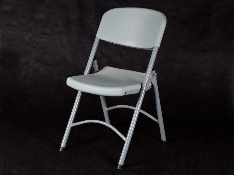 Plastic chair, grey, folding