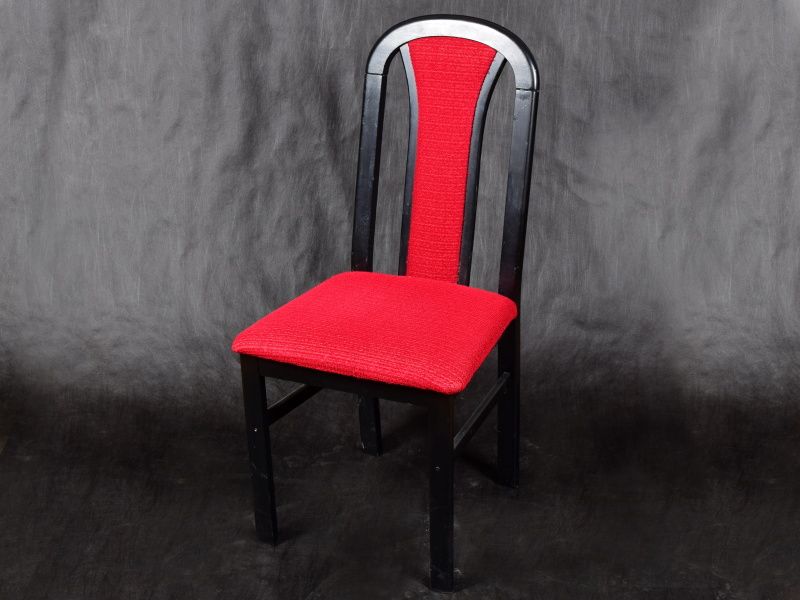 Židle vysoká, polstrovaná, červená